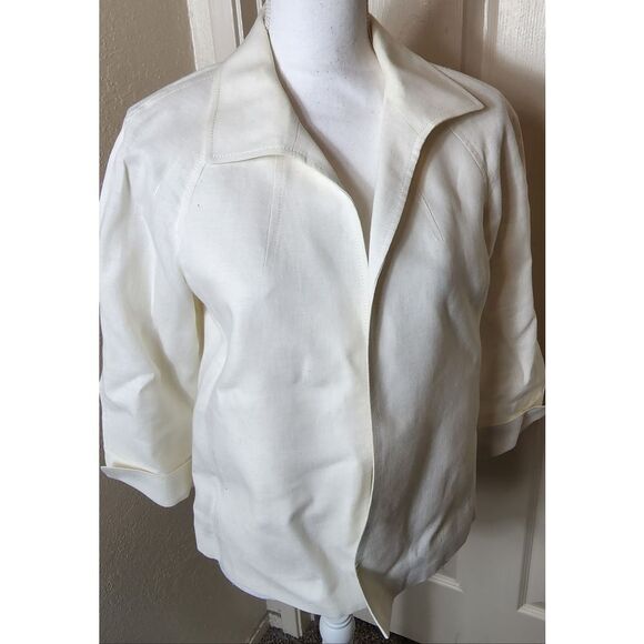 Cream linen jacket  - Picture 1 of 3